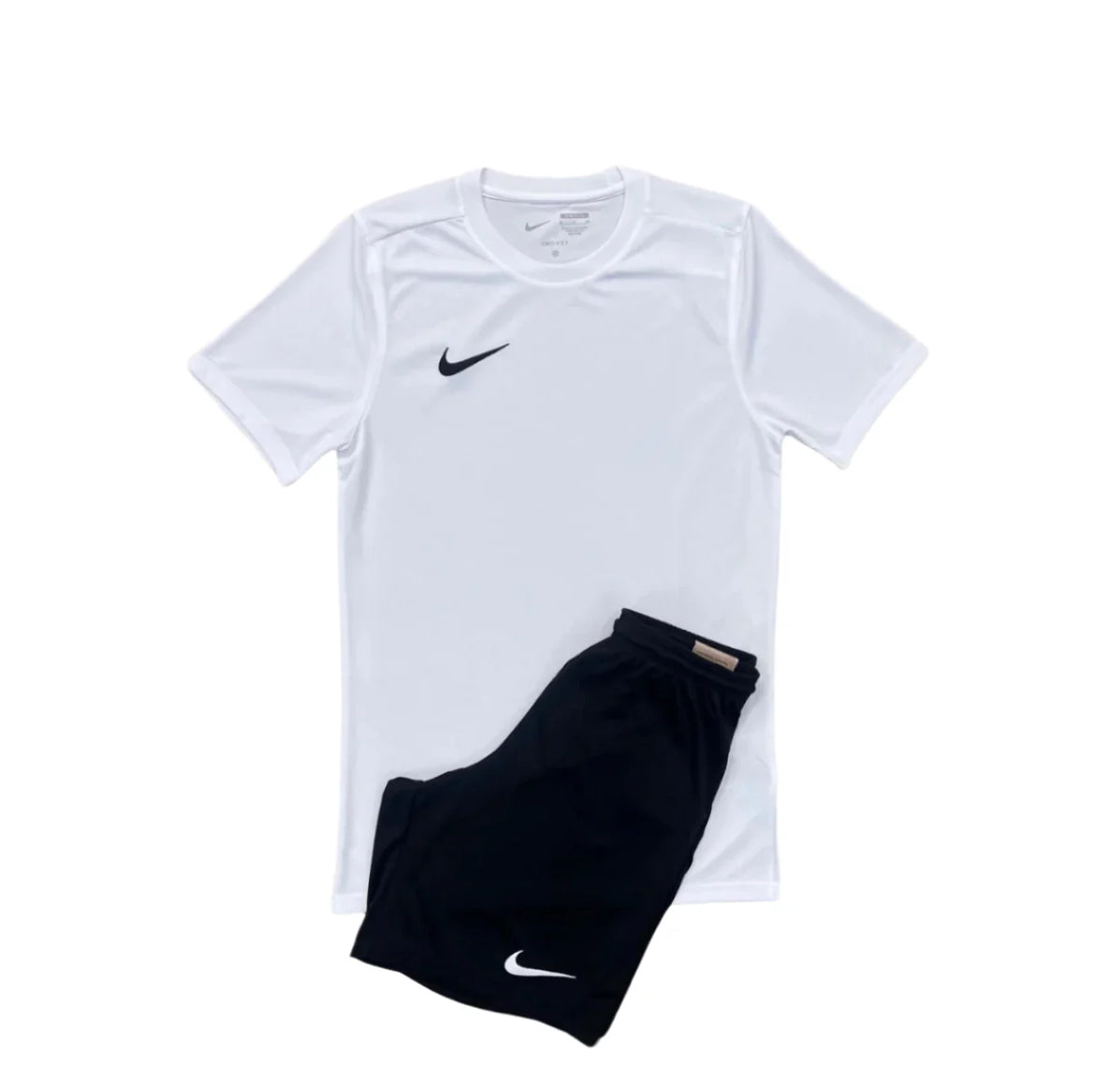 NIKE DRI-FIT T-SHIRT & SHORTS SET - ICE WHITE