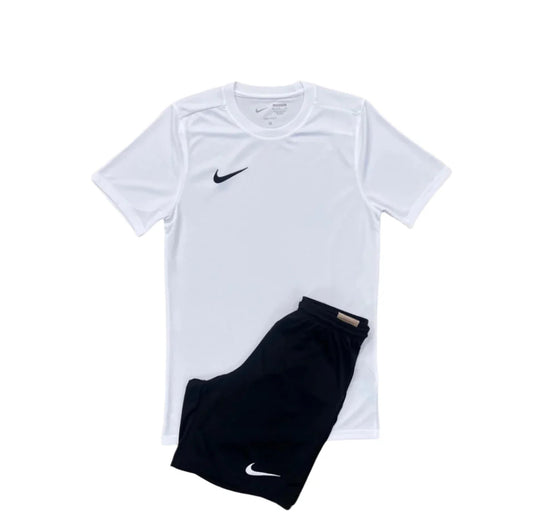 NIKE DRI-FIT T-SHIRT & SHORTS SET - ICE WHITE